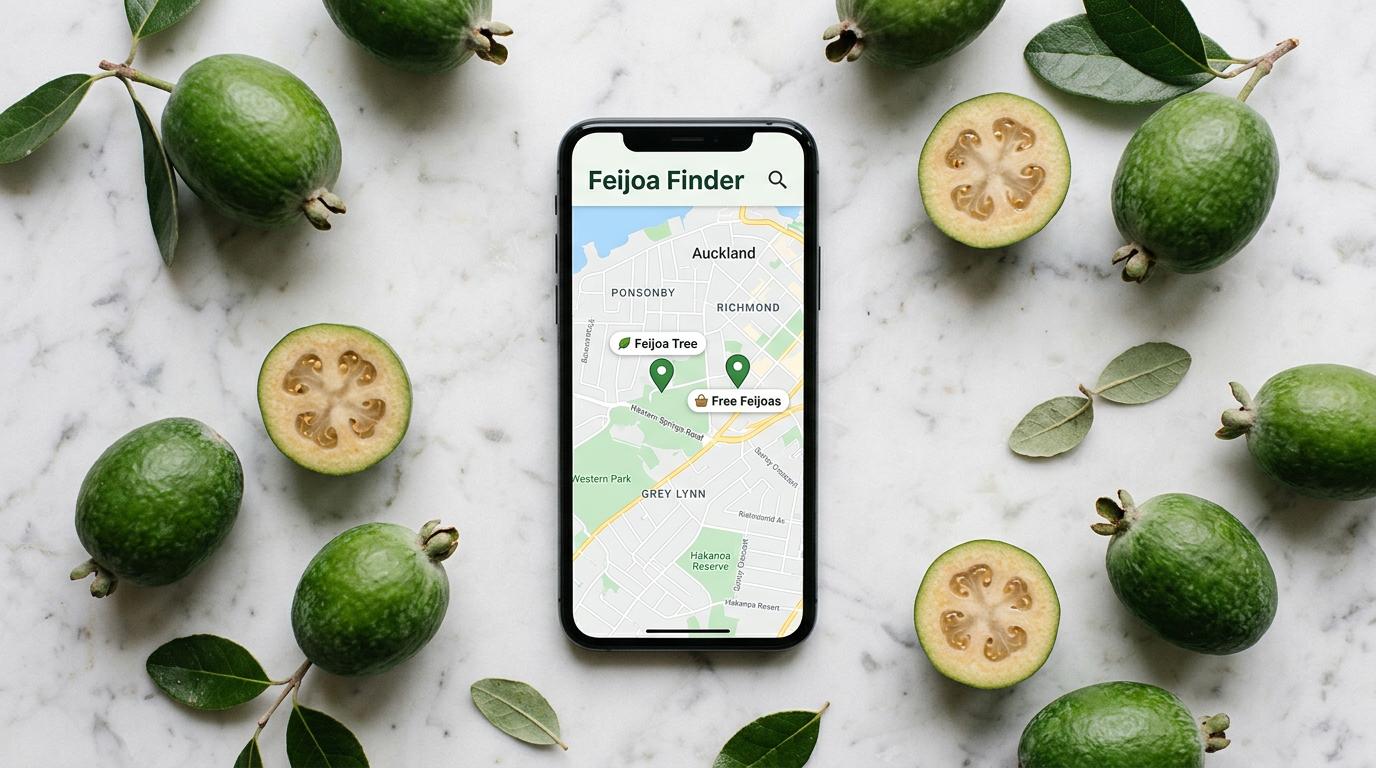 FeijoaFinder — live map showing feijoa tree locations